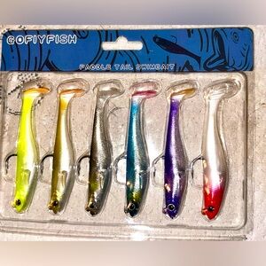 Fishing lures, bait, gifts for men, dad, husband. New. Set of 6.